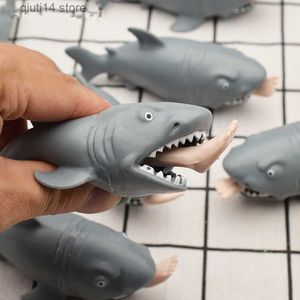 Decompression Toy Simulation Plastic shark Creative Squeeze Toys Hungry Shark with Pop Out Surfer Leg Toy Stress Relief Funny Spoof Trick Gift T230726