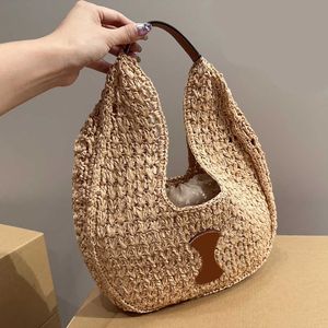 Соломенные сумки для бродяги дизайнерские сумки подмышки сумки для женщин роскошные сумочки пляжные сумки сумки сумочка для плеча кросс -кусочке маленький кошелек 230615
