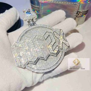 Luxury 925 Silver Star Burst Fashion Jewelry Pendants Charms Vvs Moissanite Custom Necklace Pendant