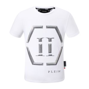 PLEIN BEAR T SHIRT Mens Designer Tshirts Brand Clothing Rhinestone PP Skulls Men T-Shirt Gola Redonda SS SKULL Hip Hop Tshirt Top Tees 16550