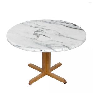 Tischdecke Modern Round Cover Stretch Tablecloths Marble Texture Home Decorative
