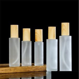 Verpackungsflaschen 20 ml, 30 ml, 60 ml, 80 ml, 100 ml, 120 ml, Milchglasflasche, kosmetische Gesichtscreme-Glasbehälter, tragbare Lotionssprühpumpe mit Ot0Aj
