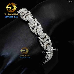 Designer Jewelry Miami Custom Iced Out Hip Hop 925 Sterling Silber VVS Moissanit Diamant kubanische Gliederkette