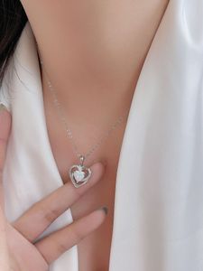 2023 Popular European and American New Love Diamond Versatile Pendant Necklace S925 Silver Fashion Versatile Fashion