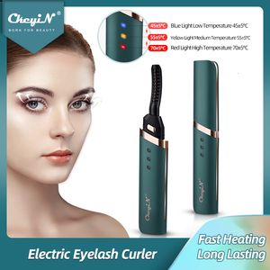 Eyelash Curler Ckeyin Electric uppvärmd USB -uppladdningsbara ögonfransar snabb uppvärmning Naturlig långvarig smink 230725
