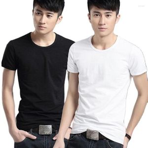 Camisetas masculinas Camisa de verão masculina sólida de manga curta respirável camiseta de secagem rápida para meninos camiseta íntima de qualidade slim fit roupas masculinas 2023