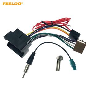 FEELDO Car Stereo Audio ISO Wiring Harness Cable For Peugeot 207 307 307CC 407 For Citroen C2 C5 Radio Antenna Wire Adapter #6473242E