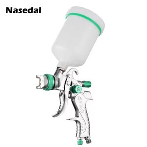 Spraypistolen Spray Gun Airbrush Nasedal Hvlp 600ml Cup 1.4mm 1.7mm 2.0mm Gravity Airbrush Nozzle Needle for Painting Car Furniture Wall