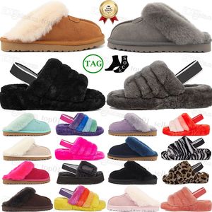 Sıcak satmak klasik terlik puffer sandalet Avustralya botları keçi coquette cilt koyun derisi sıcak kürklü tüylü slaytlar kısa kadınlar kar sıcak eğitmenler slaytlar