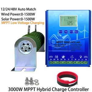 12V 24V 48V WIND1500W SOLAR1500W MPPT LCD 디스플레이 COMON이있는 LED-ACID 및 LITHIUM-EON에 대한 COMON이있는 Hybrid Wind Solar Charge Controller