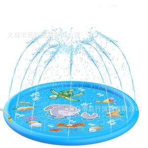Sand Play Water Fun Children's Summer Inflatable Toys Popup Mat Outdoor Spray Garden Lawn Fountain Watering 230726