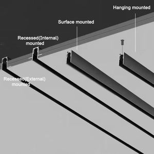 Surface Mounted Magnetic Track Light Linear Magnet Track Lighting Rail Ceiling Systems Recessed 48V Indoor Spot Rail Spotlight D1.5