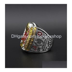 Cluster Rings Wholesale University Of Alabama Championship Ring Fans Commemorative Festival Gifts Drop Delivery Jewelry Dhbux