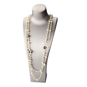 Naszyjniki z koralikami Wysokiej jakości kobiety długie wisiorki warstwowe Perl Naszyjnik de moda numer 5 kwiat biżuteria gd290 upuść dhpmm