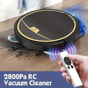 SMART ROBOT VACUUM CLEANER med 2800pa sug, fjärrkontroll, antidrop, vattentank, mopp och våt/torr svep - det ultimata rengöringsverktyget!