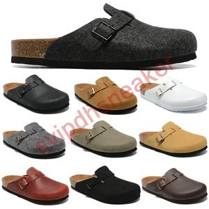 Novo designer de chegada Boston Summer Cork Slippers Designs de moda Salas de couro Sandálias de praia favoritas Taços casuais para homens Arizona Mayari 35-46