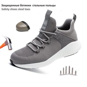 Dress Shoes Work Safety Men Black Boots for Indestructible Sneakers Protective Steel Cap zapatos muje 230726
