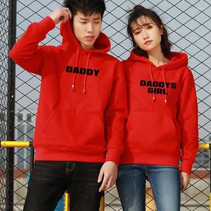 Kvinnors hoodies Daddys Girl Hoodie Women Men Sweatshirts Fashion Autumn Korean Style Par Matchande Långärmare Jumper Outfits Sweats