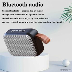 Alto-falantes portáteis Alto-falante de tecido Conexão sem fio Bluetooth Portátil para esportes ao ar livre Cartão de suporte para celular Universal R230727