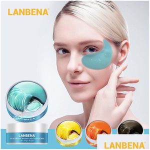 Andra hälsoskönhetsartiklar Lanbena Eye Mask Gel Retinol Gold Collagen Minska mörka cirklar Puffy Eyes Fine Lines fuktgivande vård DRO DHPTB