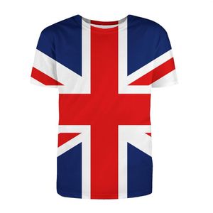 T-shirt da uomo T-shirt con bandiera britannica T-shirt grafica Union Jack Top estivi da uomo Camicia oversize con stampa britannica T-shirt divertente con design 3D