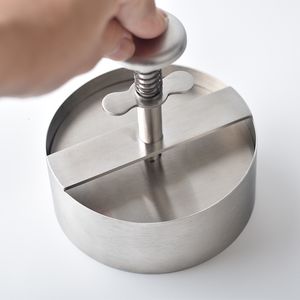 Narzędzia do drobiu mięsnego 80 mm 89 mm 101 mm 114 mm 140 mm Hamburger Burger Patty Maker 304 Stal nierdzewna wieprzowa wołowina Burgery Manualne formy 230726