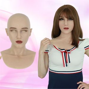 Crossdresser Silikon-Schönheitsmasken-Kollektion, realistische Ganzkopfmaske für Männer und Frauen, Drag Queen, Allerheiligen204z