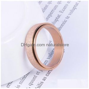 Bandringe Edelstahl drehbar Gold Regenbogen Finger rotierender Spinner Ring für Frauen Männer Modeschmuck Will und Sandy Drop Deliv DHC4R