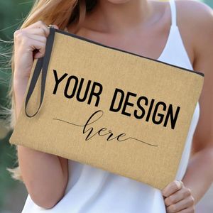 Moda logotipo personalizado com zíper grande bolsa de maquiagem cosmética personalizada citação da empresa despedida de solteira noiva festa de casamento presente