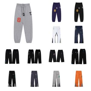 New Mens Jeans Pants Galleriesy Sweat Designer Depts Speckled Letter Print Men's Women's Pant Couple Loose Versatile Casual Trousers Straight