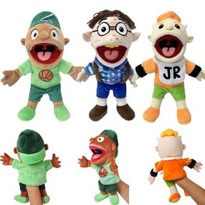 Puppets 1 3pcs Boy Jeffy Hand Puppet Cody Junior Joseph Plush Doll Stuffed Toy with Movable Mouth for Play House Kid Child Birthday Gift 230726