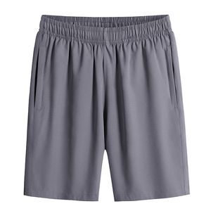 Stora mäns shorts mesh elastiska sommarbyxor stora kläd Nylon svart grå spandex svett shorts plus size shorts med blixtlås