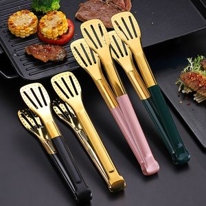 Utensílios de Cozinha Aço Inoxidável Churrasco Alimento Pinça Resistente ao Calor Salada Pão Bufê Clipe Antiaderente Braçadeira Acessórios de Cozinha 230726