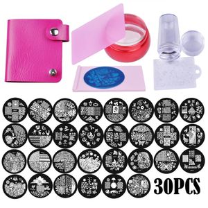 Aufkleber Abziehbilder Biutee Nagelstempelplatten-Set Blumentiermuster Nail Art Stamper Schaber Vorlage Bildplatte Schablone Nägel Werkzeug 230726