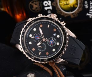 2023 New Top Brand black silicone quartz fashion mens time clock watches auto date men dress designer watch wholesale male gifts wristwatch