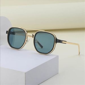 Okulary przeciwsłoneczne Kapelus punk facet vintage metalowe luksusowe okulary hurtowe 2A618