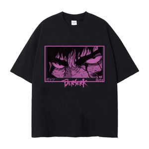 Homens camisetas Berserk T-shirt Y2K Homens Lavados T Shirt Japonês Anime Guts Gráfico Camiseta Hip Hop Streetwear Verão Harajuku Camisa Casual 6231