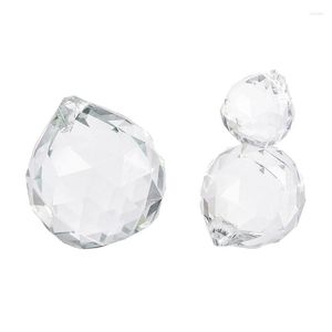 Decorazioni da giardino HD Clear 40mm Vetro sfaccettato Sfera di cristallo Prisma Lampadario Parti Appese Illuminazione a sospensione Suncatcher Home Decor