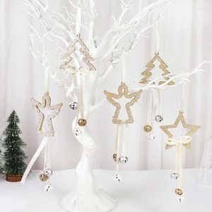 Suprimentos para festas 2023 enfeites para árvores de natal anjo estrela sino pendurado pingente decorações para casa natal ano natal decoração noel