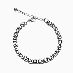 Link Bracelets Titanium Steel Wild Positive And Negative Chain Emperor Bracelet Stainless Fashion Jewelry