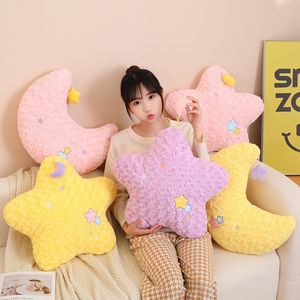 Cuscini di peluche Cuscini Fantastici cuscini a forma di stella di luna Farciti Rosa Viola Giallo Cuscino Decor Peluche per divano Sedia Lettino per bambini Regalo 230726