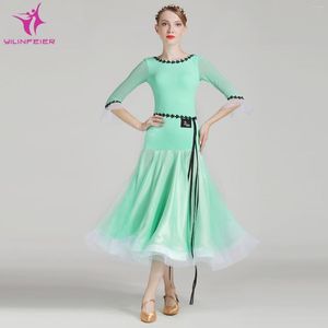 مرحلة ارتداء Yilinfeier S7006 Fresh College Modern Dance Dance Dress National Modern Performan