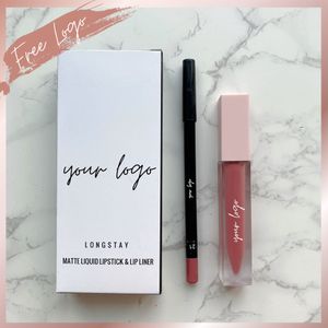 Rossetto Liquido opaco nudo di lusso all'ingrosso con fodere per labbra abbinate Set di trucco per etichette stampate personalizzate gratuito Set di diversi tubi 230726