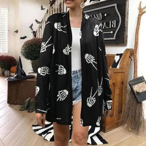 Feminino Malhas Casacos de Inverno Harajuku Blusa Halloween Cardigã Vintage Y2k Coreano Streetwear Manga Longa Top Coat Meninas Suéteres Punk