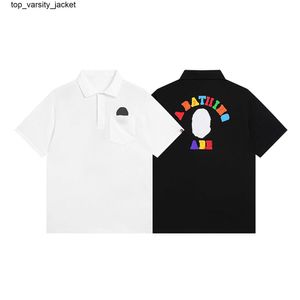 2023 Erkekler Tişört Tasarımcı Gömlekleri Yan Çift Taraflı Kamuflaj Köpekbalığı Tshirts Giysileri Grafik Renkli Printt-Shirt Lightning Luminous Pamuklu Pamuklu Mens Tshirt