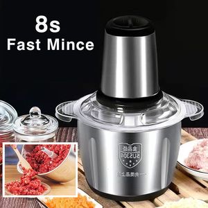 Meat Poultry Tools Stainless Steel Electric Grinder Food Processor Chopper Kitchen Machines Vegetable Slicer Machine Household 230726