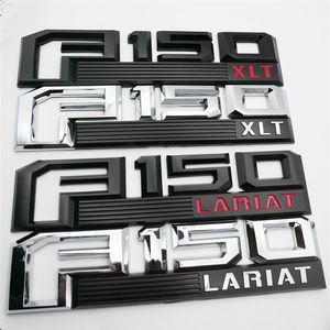 For 2015-2018 Ford F-150 XLT LARIAT Chrome Red Black Fender Emblem Badge Nameplates Passenger & Driver Sides254u