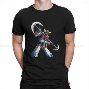 Camisetas Masculinas UFO Robot Grendizer Anime Criativa TShirt Para Homens Superpower Gola Redonda Camisa de Poliéster Hip Hop Roupas para Presentes Roupas Ao Ar Livre