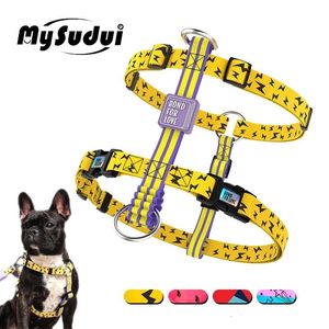 Collari per cani Guinzagli Nylon morbido Pettorina per cani Pettorina Pettorina Collare Regolabile Carino Rosa Per cani piccoli e grandi Chihuahua Bulldog Arnes Perro 230725