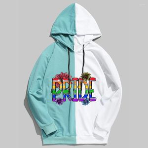 Men's Hoodies LGBT Pride Sweatshirt Hoodie Women Vintage Flower Pullovers Bisexual Lesbian Gay Y2k Streetwear 2023 Funny Clothes